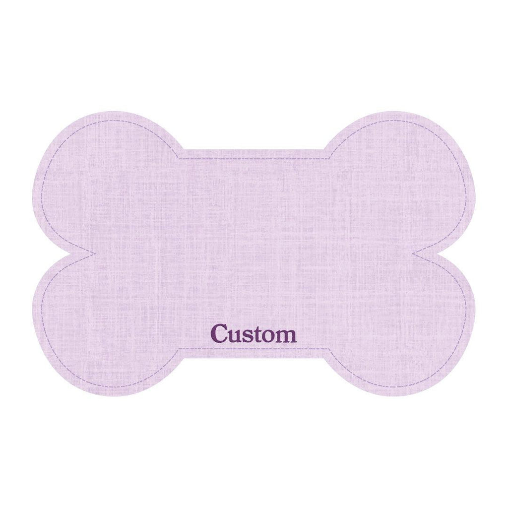 Custom Linen Bone PetFlat | Purple - Carolina Creekhouse Easy to Clean Premium Vinyl Mats 