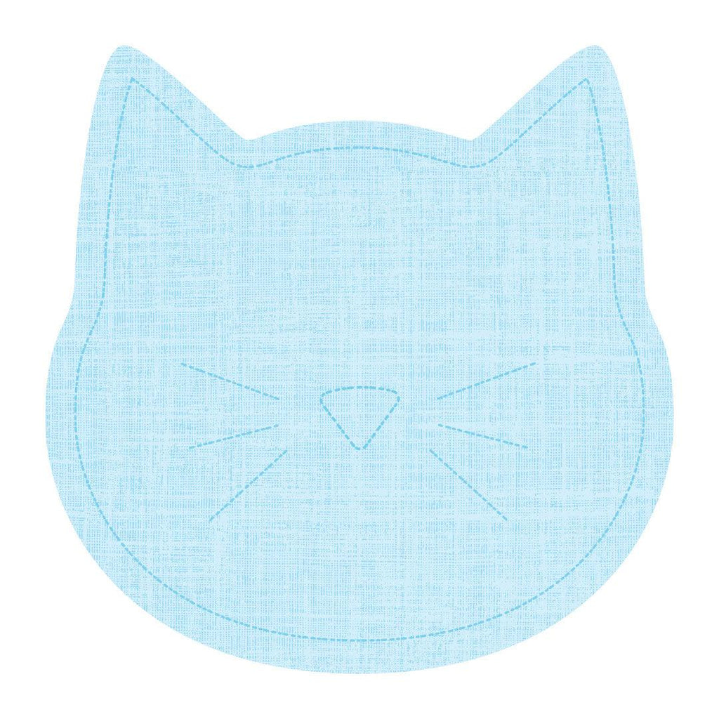 Linen Cat PetFlat | Blue - Carolina Creekhouse Easy to Clean Premium Vinyl Mats 