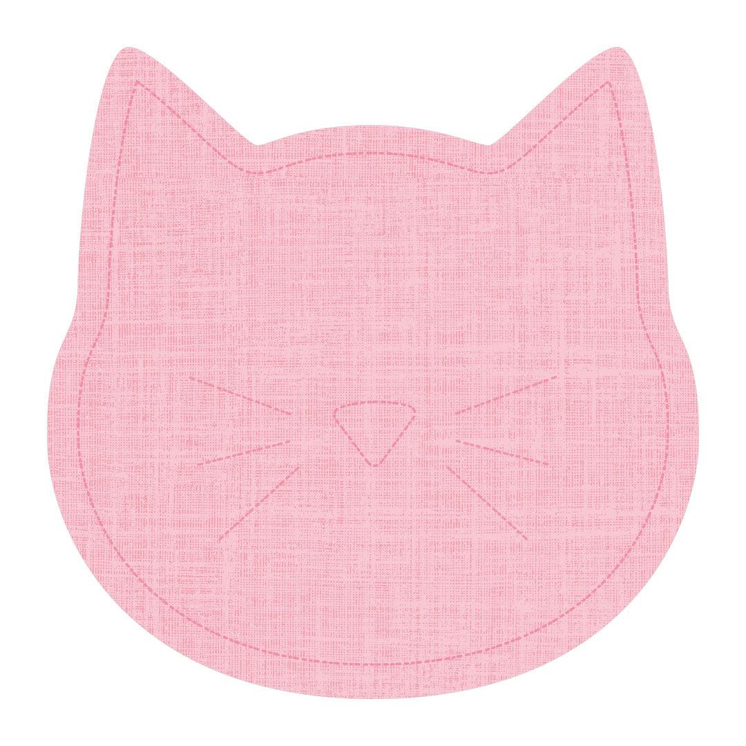 Linen Cat PetFlat | Pink - Premium Vinyl Mat - Carolina Creekhouse Easy to Clean Premium Vinyl Mats