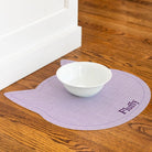 Custom Linen Cat PetFlat | Purple - Premium Vinyl Mat - Carolina Creekhouse Easy to Clean Premium Vinyl Mats