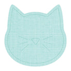 Linen Cat PetFlat | Teal - Premium Vinyl Mat - Carolina Creekhouse Easy to Clean Premium Vinyl Mats