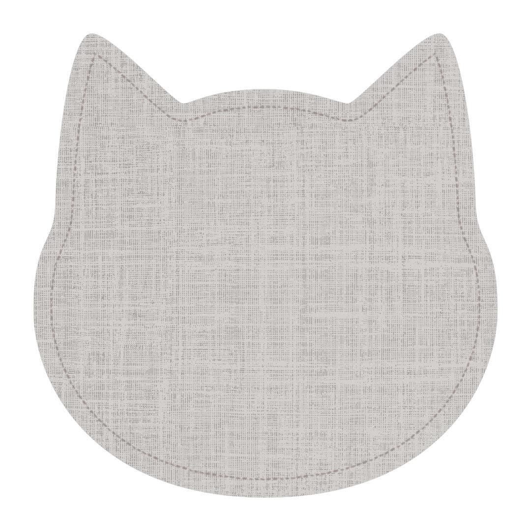 Custom Linen Cat PetFlat | Grey - Premium Vinyl Mat - Carolina Creekhouse Easy to Clean Premium Vinyl Mats