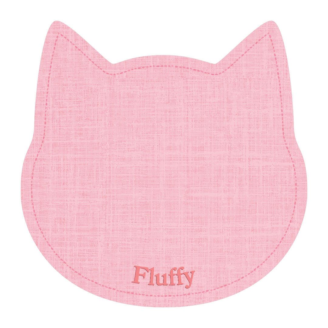 Custom Linen Cat PetFlat | Pink - Premium Vinyl Mat - Carolina Creekhouse Easy to Clean Premium Vinyl Mats