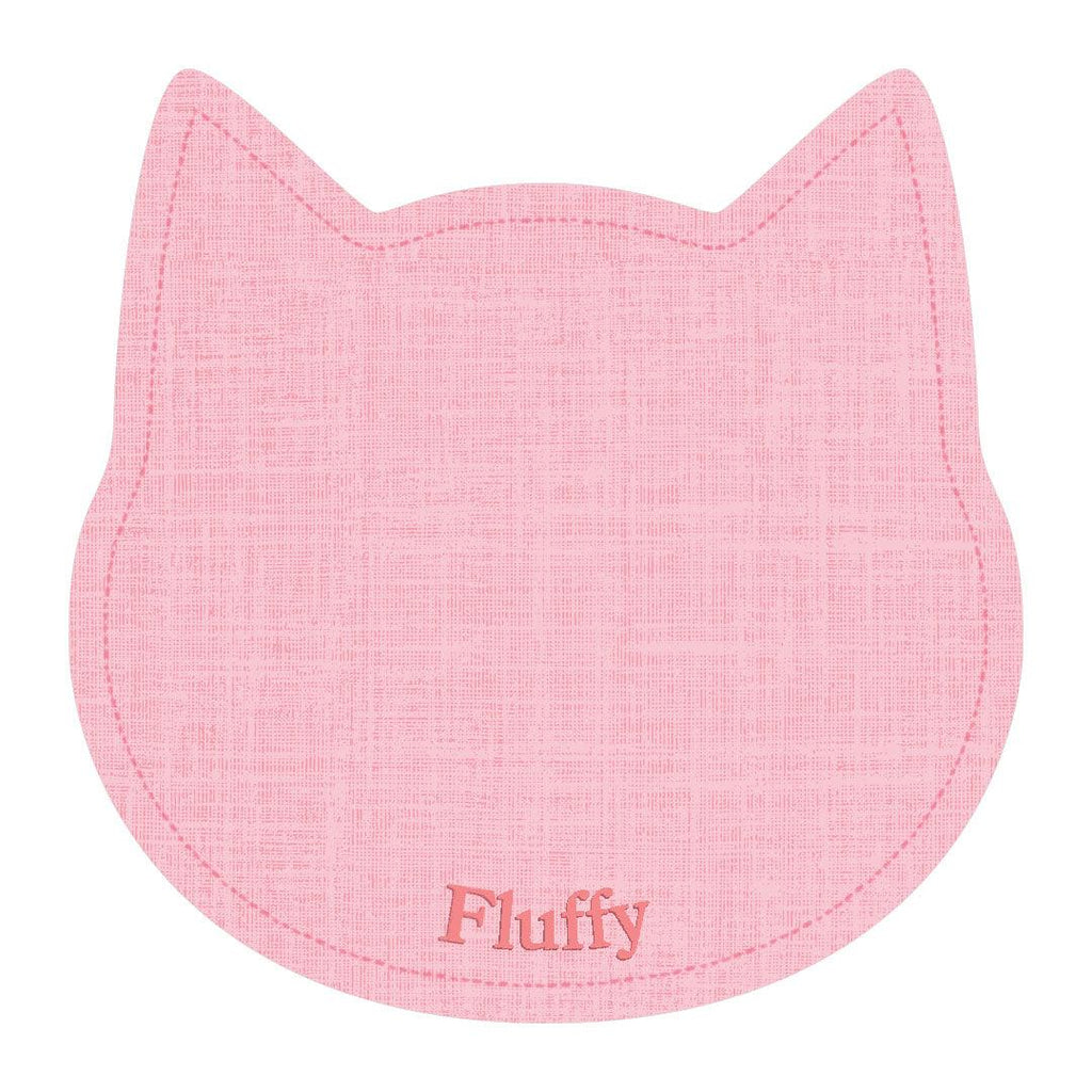 Custom Linen Cat PetFlat | Pink - Carolina Creekhouse Easy to Clean Premium Vinyl Mats 