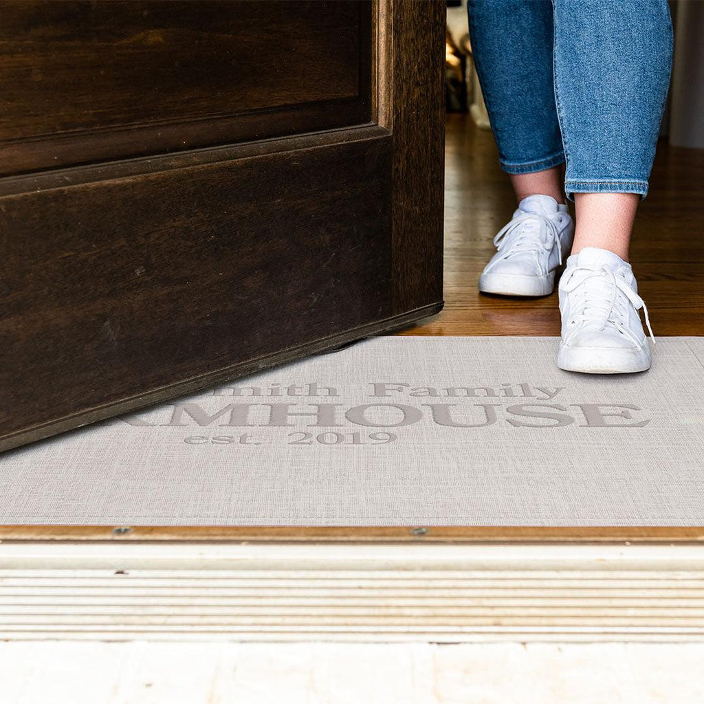 Custom Melissa Home FloorFlat | Beige - Carolina Creekhouse Easy to Clean Premium Vinyl Mats 