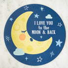 Moon and Back Placemat | Blue - Carolina Creekhouse Easy to Clean Premium Vinyl Mats