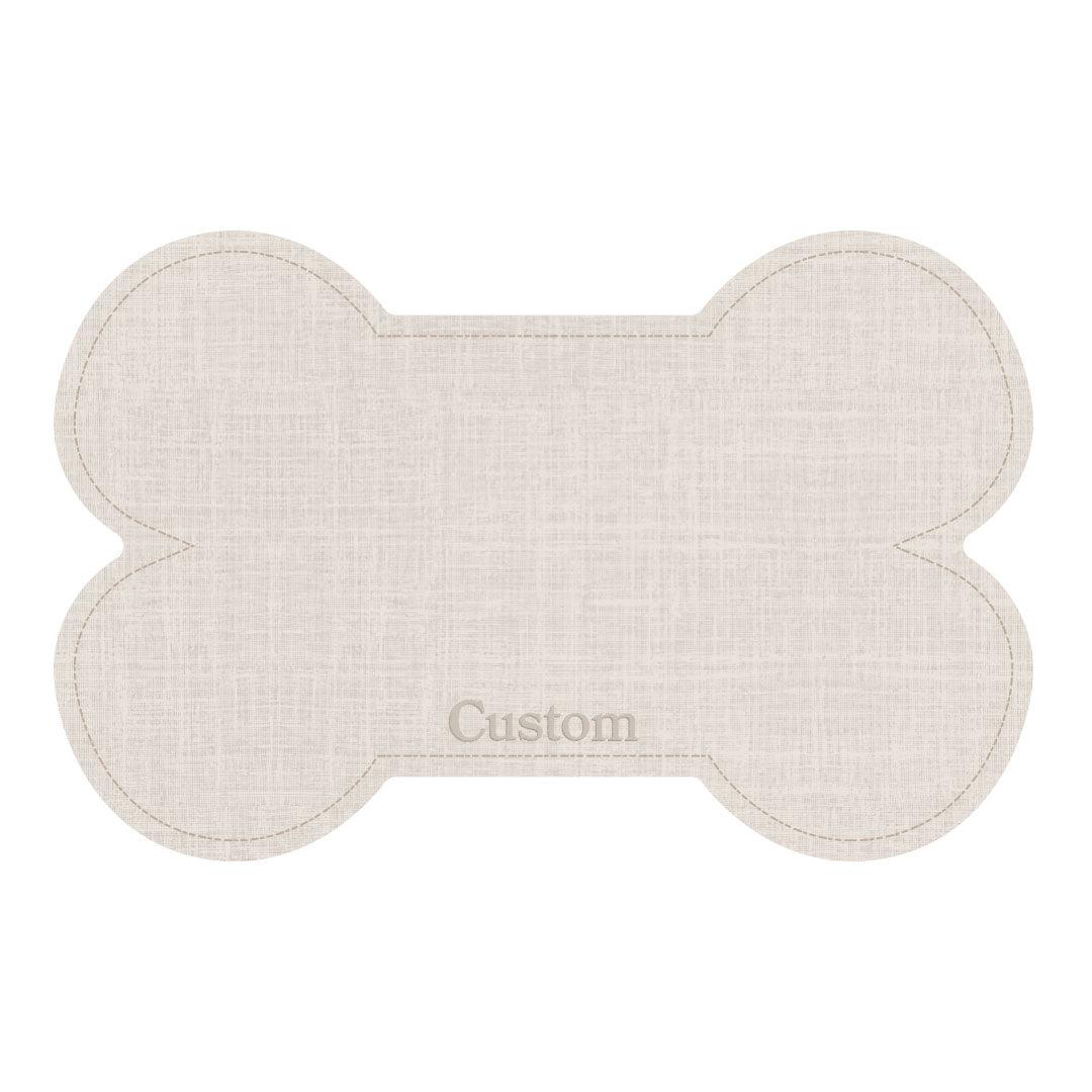 Custom Linen Bone PetFlat | Beige - Premium Vinyl Mat - Carolina Creekhouse Easy to Clean Premium Vinyl Mats