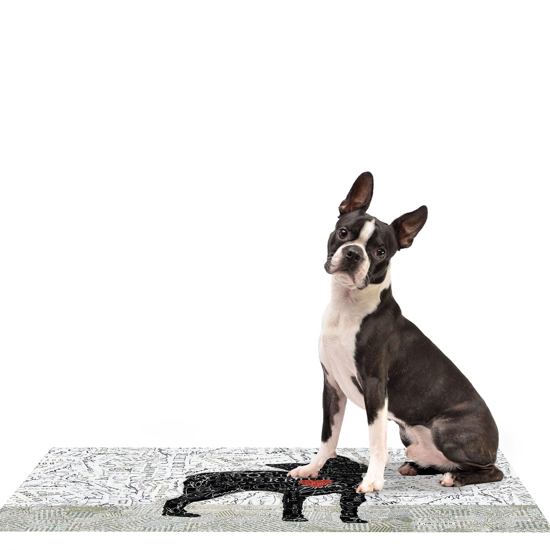 Boston Terrier PetFlat - Premium Vinyl Mat - Carolina Creekhouse Easy to Clean Premium Vinyl Mats