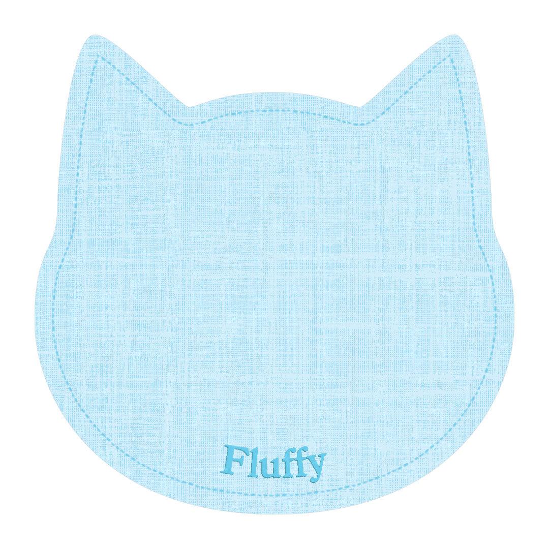 Custom Linen Cat PetFlat | Blue - Premium Vinyl Mat - Carolina Creekhouse Easy to Clean Premium Vinyl Mats