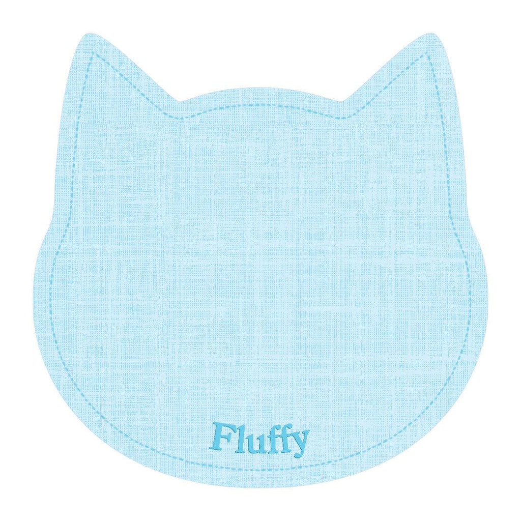 Custom Linen Cat PetFlat | Blue - Carolina Creekhouse Easy to Clean Premium Vinyl Mats 