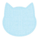 Custom Linen Cat PetFlat | Blue - Premium Vinyl Mat - Carolina Creekhouse Easy to Clean Premium Vinyl Mats